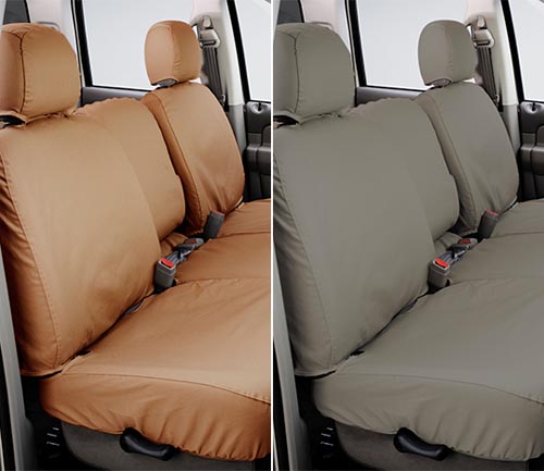 covercraft polycotton seat cover tan and misty gray