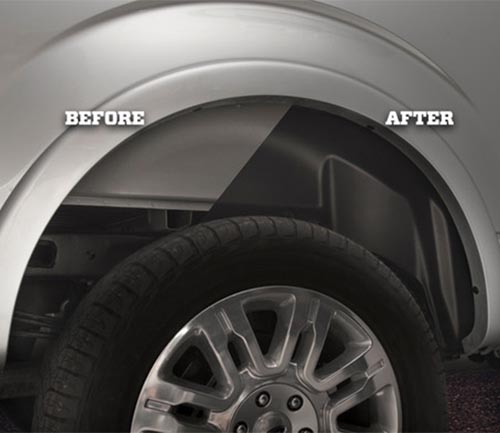 husky wheel well guards before and after