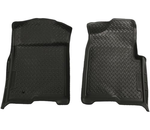 Husky Liners Classic Style Floor Mats – Front & 2nd Row, Custom Fit, TPE (Black/Gray/Tan)